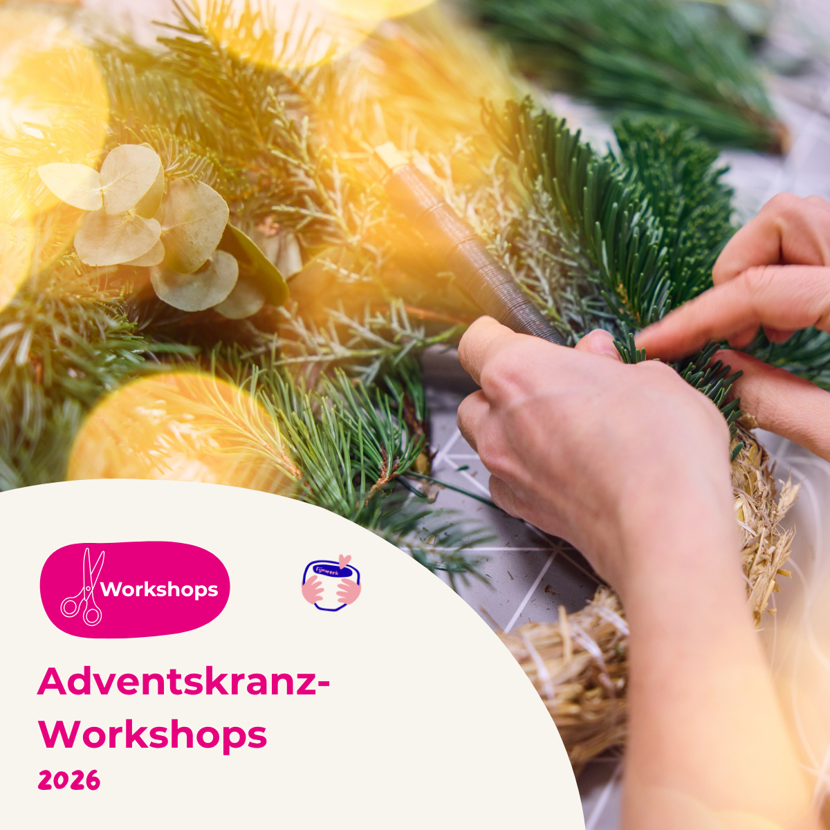 Adventskranzworkshops 2026 jetzt buchbar!