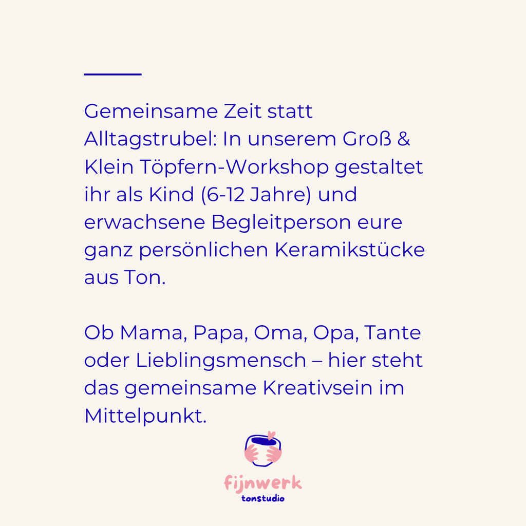 Töpfern für Groß & Klein